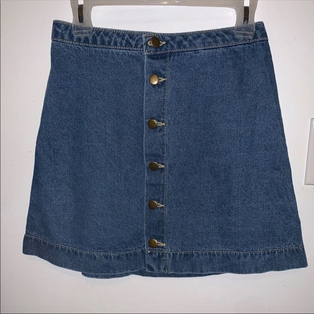 american apparel denim skirt
